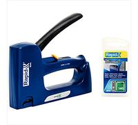 Rapid - Agrafeuse R44 avec 970 Agrafes N°140 Incluses, Agrafeuse pour Plastique, Isolation & Toiture, avec Poignée Ergonomique et Pièces d'Usure 100% Acier, Fabriqué en Suède (5000624)