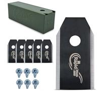 Rapid Blade Lot de 6 lames de rechange pour robot tondeuse à gazon ultra tranchantes avec boîte de rangement - Lames de rechange compatibles avec Husqvarna Automower, Gardena, Yard Force et plus