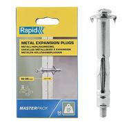 RAPID - Chevilles à Expansion en Métal pour Cloison en Plâtre de 16 à 26 mm, Lot de 50 Chevilles, Charge Maximale 25 kg, Chevilles pour Plâtre & Aggloméré (5001561)
