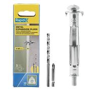 RAPID - Chevilles à Expansion en Métal pour Cloison en Plâtre de 3 à 20 mm, Lot de 10 Chevilles, Charge Maximale 25 kg, Chevilles pour Plâtre & Aggloméré (5001548)