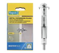 RAPID - Chevilles à Expansion en Métal pour Cloison en Plâtre de 3 à 20 mm, Lot de 50 Chevilles, Charge Maximale 25 kg, Chevilles pour Plâtre & Aggloméré (5001562)