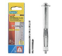 Chevilles à Expansion - RAPID - Métal pour Cloison Plâtre 32-45mm - Lot 10 - Charge Max 40 kg - (5001552)