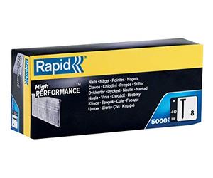 Rapid - Clous n°8/ 40mm - 5000pcs - Boîte PRO (40100535) | Fil galvanisé coupe de précison - Haute performance - Pour les travaux de finition comme les moulures, bois ou cadres