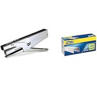 Rapid E10 21310400 Pince agrafeuse 10 feuilles Noir/Argent & Rapid Standard No. 10 24863000 1 boite de 5000 Agrafes