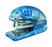 Mini agrafeuse de bureau Rapid Baby Ray F4 - Agrafes 24/6 et 26/6 - Capacité de 10 feuilles - Bleu transparent