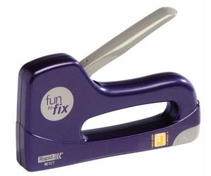 RAPID Fun to Fix M10Y - Agrafeuse Manuelle Ergonomique, Utilise Agrafes N°13 (4-8 mm), Poignée Confortable, Kit de Démarrage Inclus, Idéale pour Petites Mains et Projets DIY - 24053801