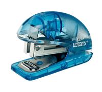 Rapid - Mini agrafeuse de bureau Baby Ray F4 - 24/6 et 26/6 - 10 feuilles - Bleu transparent