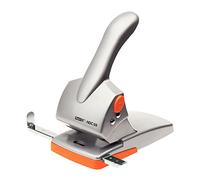 Rapid Perforateur HDC65, 65 feuilles, Réglette de guidage avec marquages des formats, Métal, Argent/Orange, Heavy Duty, 20922603
