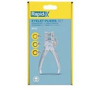 Pince à œillets Rapid RP05 avec perforatrice intégrée et 105 œillets de Ø4 mm pour cuir, toile, chaussures - Construction métallique durable - (5001723)