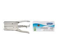 Rapid Pince-Agrafeuse Classic K1, Pour Agrafes 26/6 et 26/8mm, Capacité 50 Feuilles, Métal, Chrome, 10510602 & Standard Agrafes 26/6 x5000