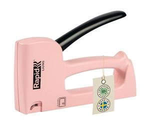 Rapid R13 Ljung Rose - Agrafeuse Manuelle Tapissier - Pour Agrafes n°13 | Fabriquée en Suède - Structure en Plastique 90% Recyclé - Pièces d'Usure 100% Métal - Agrafes n°13 4-10 mm - (5001621)