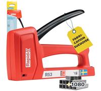 Rapid R53 - Agrafeuse Manuelle pour Tissus d'Ameublement -Agrafes n°53 -KIT | Pour Projets de Bricolage - Poignée Ergonomique - Mécanisme 100% Acier - Fabriqué en Suède - Avec 1080 Agrafes n°53 (5001747)