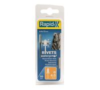 Rapid Rivets aveugles étanches aluminium Ø4 x 12 mm - Foret inclus - 50 pièces