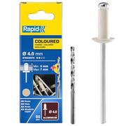 Rapid - Rivets Haute Performance Crème - Ø4.0 x 10 mm - 50pcs avec Foret