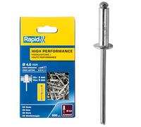 Rapid - Rivets aveugles aluminium Ø4.0 x 12 mm - 500 pièces (carton, réf. 5001434)