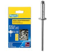 Rapid – Rivets aveugles Aluminium Ø4.0 x 8 mm – Haute performance – Boîte 500