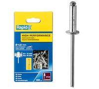Rapid – Rivets aveugles haute performance aluminium Ø4,8 x 20 mm – 250 pièces (5001439)