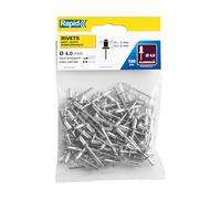 RAPID - Rivets Standard Ø4.0 x 8 mm - Rivets Aveugles en Aluminium - Sachet de 100 - Fixation Métal, Plastique & Automobile - Compatibles Pinces RP10, RP40, RP60, RP100 - (5000378)