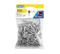RAPID - Rivets Standard Ø4.8 x 14 mm - Rivets Aveugles en Aluminium - Sachet de 100 - Fixation Métal, Plastique & Automobile - Compatibles Pinces RP10, RP40, RP60, RP100 - (5000381)