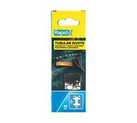 RAPID - Rivets tubulaires 3 x 9 x 13 mm - Solution de fixation robuste pour cuir, textiles et plastiques - Finition fiable et résistante - Usage professionnel et bricolage, 25 pièces - (5000416)