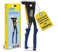 Rapid RP40 Multi - Pince à Riveter pour rivets alu et inox Ø3.2/4.0/4.8 mm | Contrôle du diamètre de rivet - poignée soft grip - Aluminium trempé - Léger - Emballage cartons FSC (5001719)