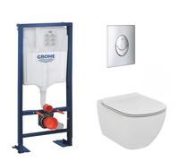 Rapid SL Bâti Support autoportant, cuvette Ideal Standard Tesi Aquablade avec abattant frein de chute (AutoportantTesi2)