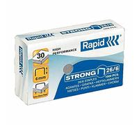 Rapid Agrafes Strong 26/6 – Acier galvanisé avec FlatClinch – Lot 10 x 1000