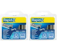 Rapid VR16 - Agrafes à Grillage en Acier Galvanisé, Compatible avec les Grillages 2-8 mm, Idéal pour Sécuriser Cages & Clôtures, 400 Pièces, Emballage sous Blister (40108796) (Lot de 2)
