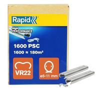 Rapid VR22 - Agrafes Grillage en Acier Galvanisé - 1600pcs | Idéal pour Sécuriser Cages & Clôtures - Pour fil de grillage de 5-11mm de diamètre - Emballage Boîte (40108810)