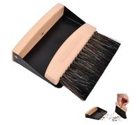 Rapidbok Set Balai de Table Et Pelle à Poussière, Mini Balai Et Balayette, Brosse de Table Magnétique En Bois, Petit Set de Nettoyage de Table Pour Nettoyer Les Tables, La Poussière Et La Saleté