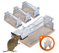RAPIZZ Piege a Souris Vivante 4 pièces - IN ant D'hygiène & Conseils d'expert I Piège à Souris sans Tuer Cage piege Souris I Mouse Trap Pièges à Souris I Attrape Souris piege