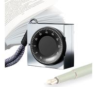 Rappel de compte à rebours mécanique - Unité de 60 minutes en acier blanc, sangle de transport pour minuteur de nourriture, cadran d'alarme de cuisine | Outil de chronomètre portable sans pile pour