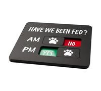 Rappel de Nourriture pour Animaux de Compagnie - Carte de prévention de suralimentation magnétique, Panneau de réfrigérateur « Have We Been Fed », Organisateur de Maison | Facile à Utiliser