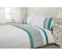 Rapport Anis Ensemble Housse de Couette, Bleu Canard, Super King