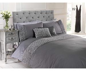 Rapport Duvet Ensemble de housse de couette Literie Rose et ruban surélevés Polycoton, coton et polyester