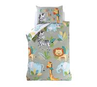 Rapport Ensemble Housse De Couette Réversible Animaux Multicolore (Lit Simple)