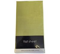 Rapport Facile d'entretien Infroissable Drap Plat, Coton Polyester, Pistache, King