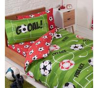 Rapport Football Rouge Housse de Couette et Taie d'oreiller Simple