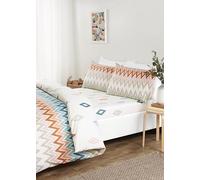 Rapport Home Bali Parure de lit Double en Microfibre réversible avec Housse de Couette, Drap-Housse et taies d'oreiller Assorties