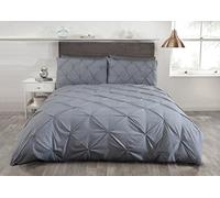 Rapport Home Balmoral Parure de lit Super King Size en Polyester et Coton Argenté