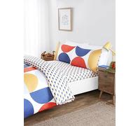 Rapport Home Baltimore Parure de lit Double en Microfibre réversible avec Housse de Couette, Drap-Housse et taies d'oreiller Assorties