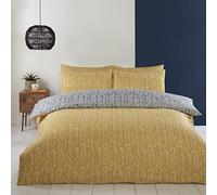 Rapport Home Helston Parure de lit avec Housse de Couette et taie d'oreiller pour lit Simple Ocre