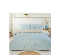 Rapport Home Housse de Couette réversible Motif Marguerite Bleu