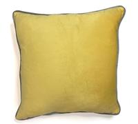 Rapport home Housse de Coussin carrée passepoilée réversible 43x43cm Ocre et Argent