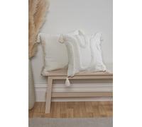 Rapport Home Housse de Coussin touffetée - Style Cabana Crème
