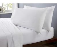 Rapport Home Parure de lit 2 Places en Microfibre Douce et Facile d'entretien - Infroissable - Blanc