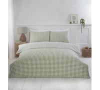 Rapport Home Parure de lit à Carreaux Vichy Vert King Size