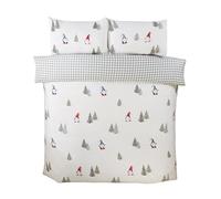 Rapport Home Parure de lit de Noël en Microfibre avec Housse de Couette King Size Multicolore