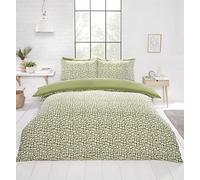 Rapport Home Parure de lit Double en Microfibre avec Housse de Couette et taies d'oreiller incluses Vert