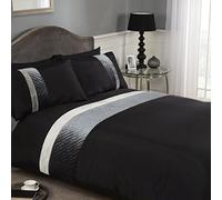 Rapport Home Parure de lit King Size-Anthracite, Polyester et Coton, Charbon